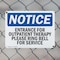 Signmission Entrance For Outpatient Therapy Please Ring OSHA Notice Sign, Plastic, 14in W x 10in L, 2PK OS-2PACK-NS-P-1014-L-12099 - alternate 2